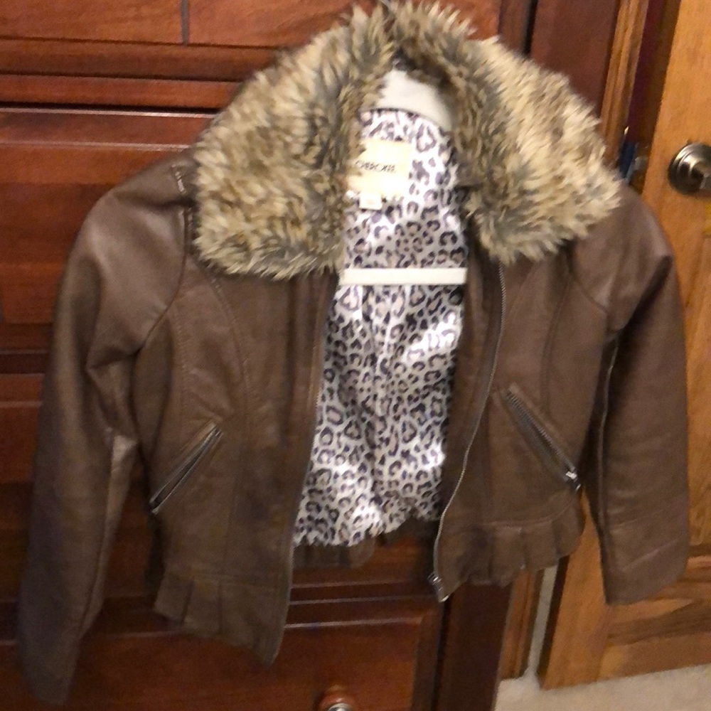 Girls faux leather jacket
